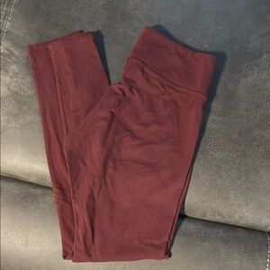 Aerie Maroon Large Long Knit Leggings
